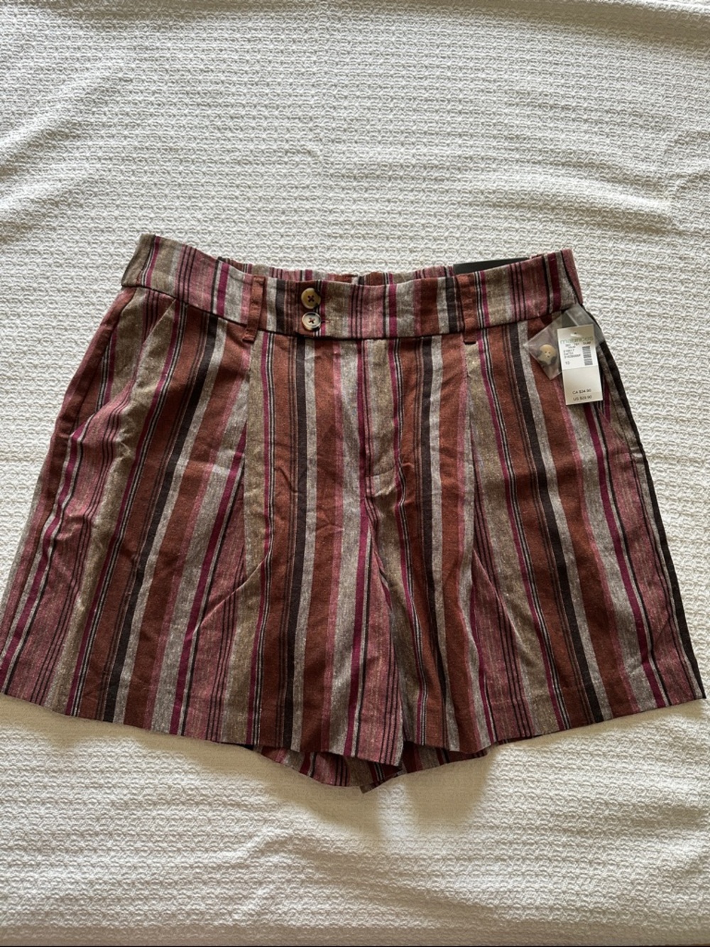 High Waisted Striped Shorts